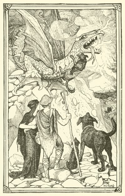 De tre hundene (gravering) av Henry Justice Ford