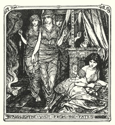Besøket fra skjebnene (litho) av Henry Justice Ford