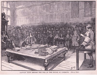 Kaptein Kidd foran baren i Underhuset AD 1701 av Henry Marriott Paget