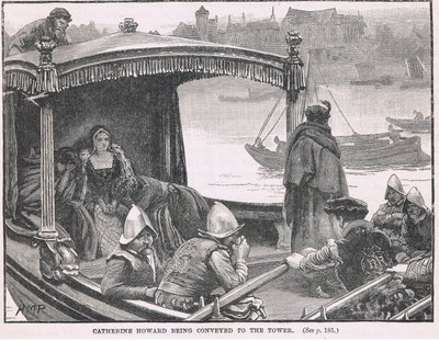 Catherine Howard blir formidlet til Tower 1542 av Henry Marriott Paget