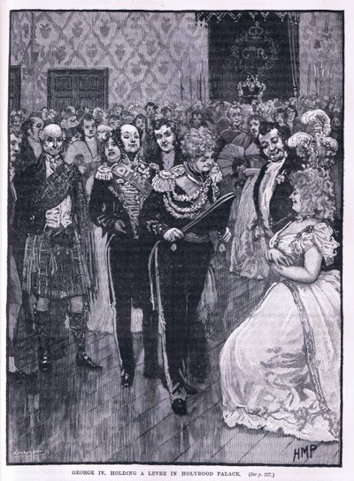 George IV holder en levee i Holyrood Palace 1822 av Henry Marriott Paget