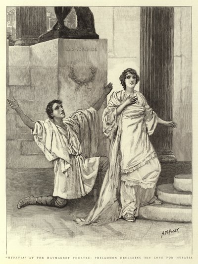 Hypatia på Haymarket Theatre, Philammon erklærer sin kjærlighet til Hypatia av Henry Marriott Paget