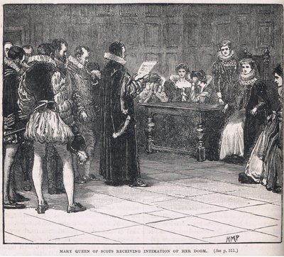 Mary Queen of Scots mottar antydning om sin undergang av Henry Marriott Paget