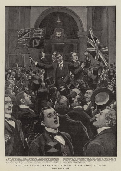 President Kruger Hammered, en scene på børsen av Henry Marriott Paget