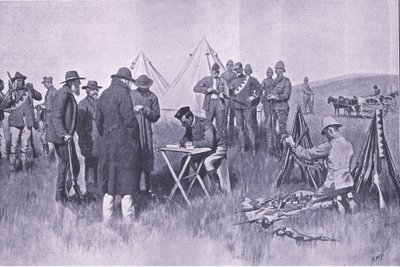 Å sverge nøytralitetens ed, illustrasjon fra After Pretoria: The Guerilla War, 1902 av Henry Marriott Paget