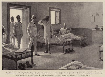 The Advance in the Soudan, en inspeksjon ved Militærsykehuset i Wady Halfa av Henry Marriott Paget