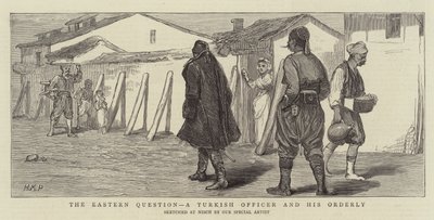 Det østlige spørsmålet, en tyrkisk offiser og hans ordensmann av Henry Marriott Paget