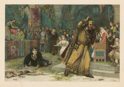 The Play Scene fra Hamlet (chromolitho) av Henry Marriott Paget