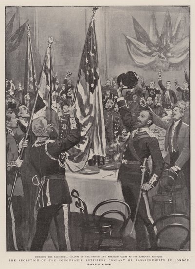 Mottakelsen av det ærede artillerikompaniet i Massachusetts i London av Henry Marriott Paget