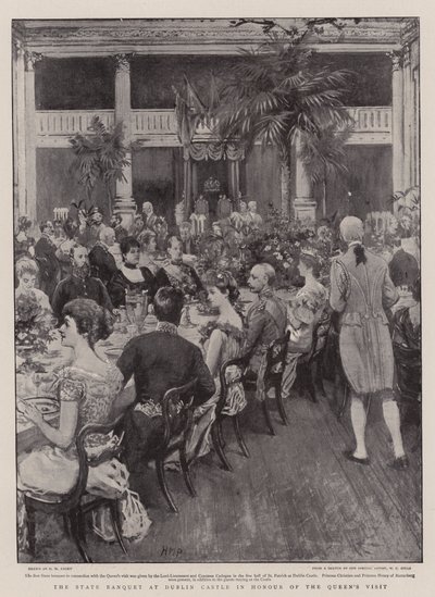Statens bankett på Dublin Castle til ære for dronningens besøk av Henry Marriott Paget