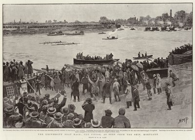 University Boat Race, Finish, sett fra skipet, Mortlake av Henry Marriott Paget