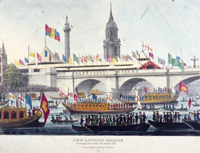 Ny London Bridge, London, 1831 av Henry Matthews