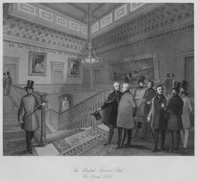 The United Service Club. Den store salen, c1841 av Henry Melville