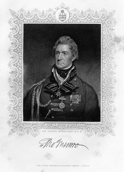 Sir Thomas Munro 1761-1827, skotsk soldat og statsmann, 1800-tallet. av Henry Meyer