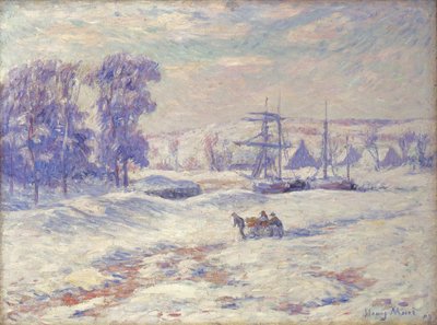 Snø ved Quimper, 1909 av Henry Moret
