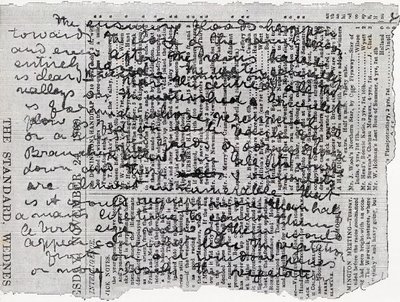 Fragment av Stanleys dagbok, illustrasjon fra 