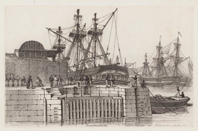 London Docks av Henry Moses