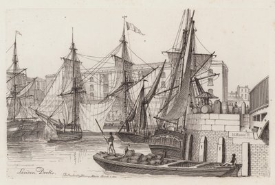 London Docks av Henry Moses