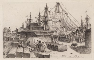 London Docks av Henry Moses