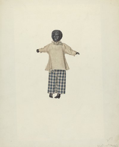 Kinahodet svart dukke av Henry Murphy