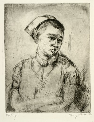 Portrett av en sykepleier av Henry Nielsen