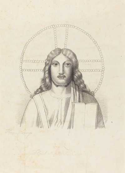 Hodet for Vår Frelser, fra Arringhis "Roma Subterranea" av Henry Noel Humphreys after John Flaxman
