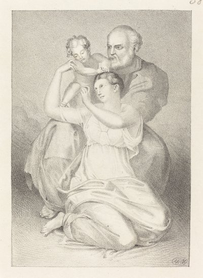 Holy Family, fra Michelangelo av Henry Noel Humphreys after John Flaxman