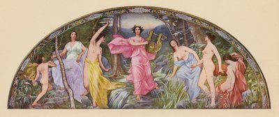Musikken til lyrisk poesi (farge litho) av Henry Oliver Walker