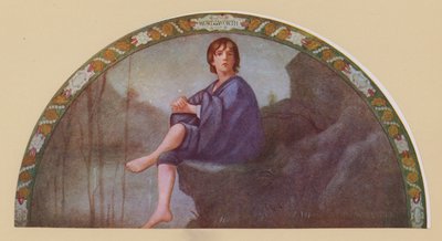 Wordsworth#39;s Boy of Winander (farge litho) av Henry Oliver Walker