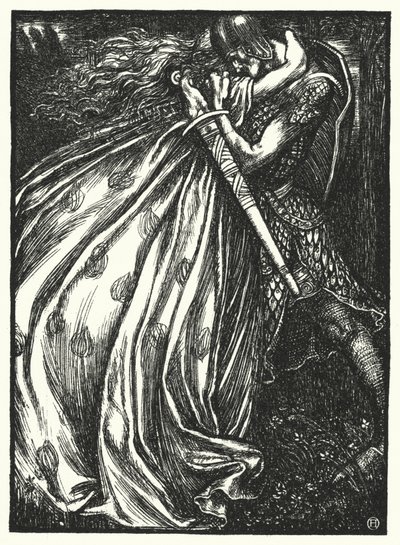 Matthew Arnold-dikt: Tristram og Iseult (gravering) av Henry Ospovat