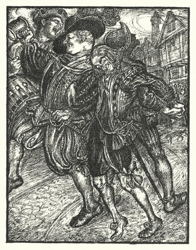 Shakespeare-sang: "And let me the canakin clink" (litho) av Henry Ospovat