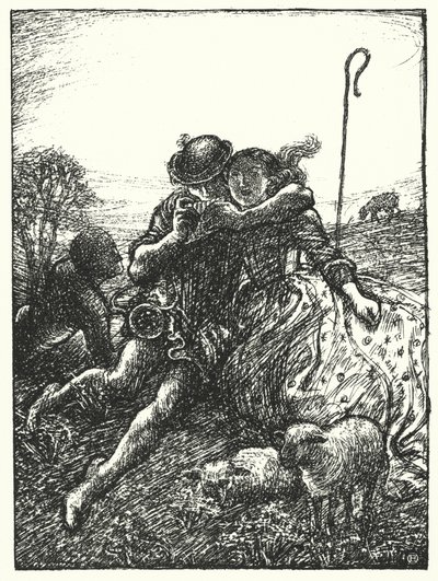 Shakespeare-sang: "When shepherds pipe on oaten straws" (litho) av Henry Ospovat