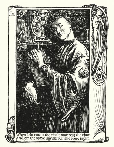 Shakespeares sonetter, Sonnet XII (litho) av Henry Ospovat