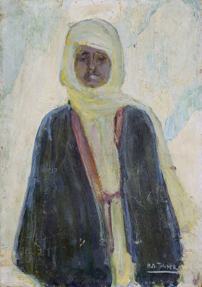 Marokkansk mann (olje på panel) av Henry Ossawa Tanner