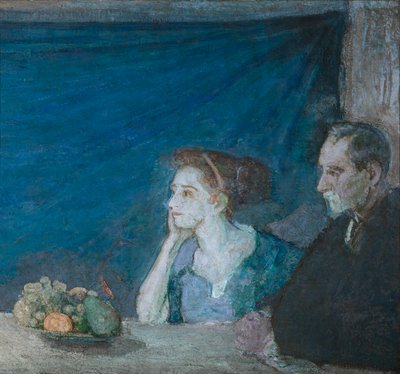 Portrett av Mr. and Mrs. Atherton Curtis med Still Life, n.d. av Henry Ossawa Tanner