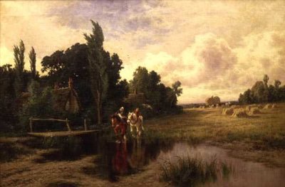 Across the Stream (olje på lerret) av Henry Parker