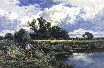 The River Lea, nær Broxbourne i Hertfordshire av Henry Parker