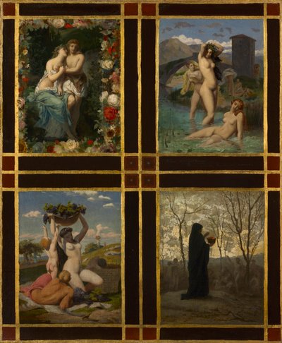 De fire årstider, 1850. av Henry Picou