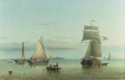 Calm on the Humber, 1864 av Henry Redmore