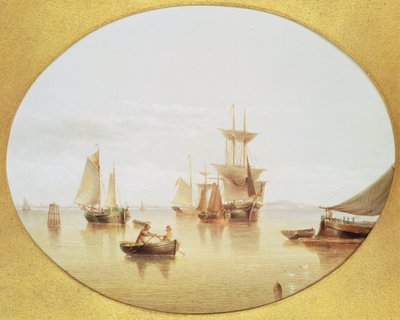Havnescene - roing i land av Henry Redmore
