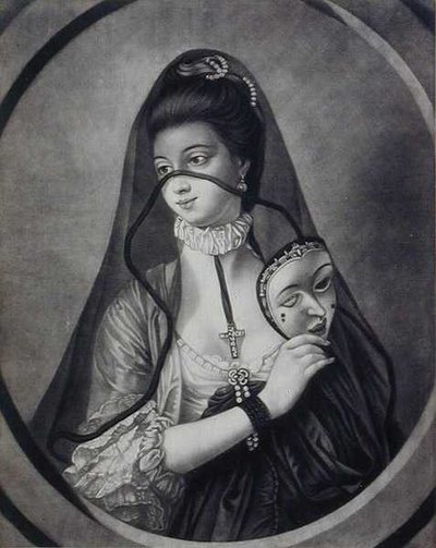 The Fair Nun Unmasked, gravert av Carington Bowles (fl.1744-93) (litho) av Henry Robert (after) Morland