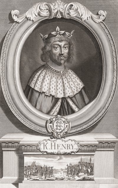 Henrik III, konge av England. Portrett av Henry Roberts