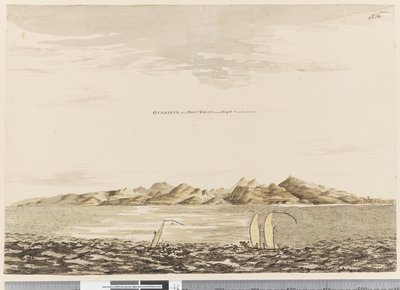 Side 16 Otaheite, når Point Venus bærer S.W. ved W. 5 miles unna, 1768-75 (wc) av Henry Roberts