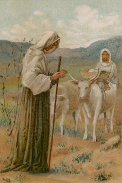 Hannah og Samuel (chromolitho) av Henry Ryland