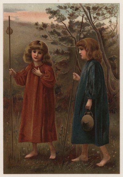 The Golden Shore (farge litho) av Henry Ryland