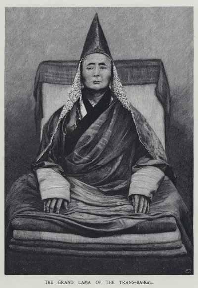 The Grand Lama of the Trans-Baikal (litho) av Henry Sandham