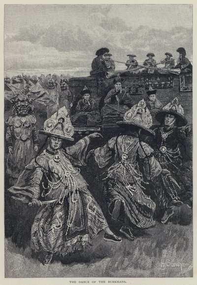 Burkhans dans (litho) av Henry Sandham