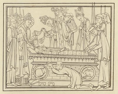 Begravelse av Edward The Confessor, omtrent på midten av 1200-tallet av Henry Shaw