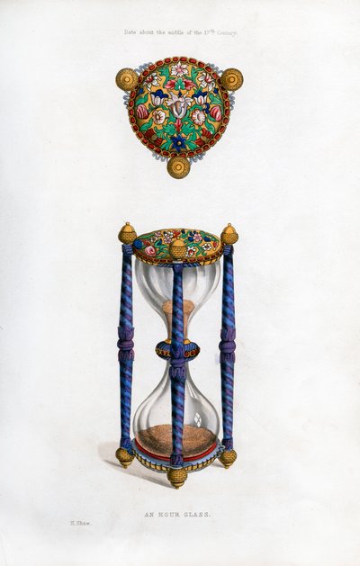 Timeglass, midten av 1600-tallet, 1843. av Henry Shaw
