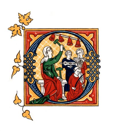 Startbokstav O, 1300-tallet, 1843. av Henry Shaw